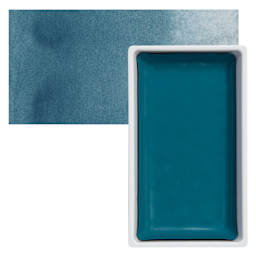 Kuretake Gansai Tambi Watercolor Pan - Grayish Blue pan and swatch