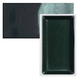 Kuretake Gansai Tambi Watercolor Pan - Graphite Green pan and swatch