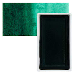 Kuretake Gansai Tambi Watercolor Pan - Forest Green pan and swatch