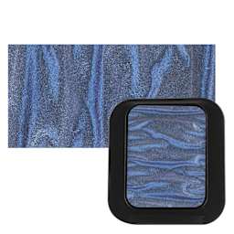 Finetec Artist Mica Watercolor - High Chroma Blue pan and swatch