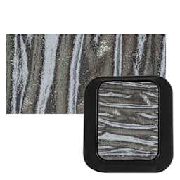 Finetec Artist Mica Watercolor - Platinum pan and swatch