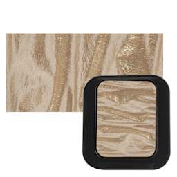 Finetec Artist Mica Watercolor - Champagne Silver pan and swatch