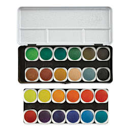 Finetec Transparent Watercolor - Assorted Colors,  Set of 24