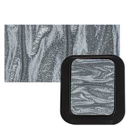Finetec Artist Mica Watercolor - Blue Silver pan and swatch