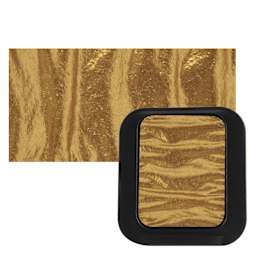 Finetec Artist Mica Watercolor - Olympic Gold pan and swatch