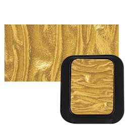 Finetec Artist Mica Watercolor - Pearl Gold pan and swatch