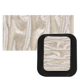 Finetec Artist Mica Watercolor - Pearl Silver pan and swatch