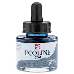 Ecoline Liquid Watercolor with Dropper - Deep Gray, 30 ml jar