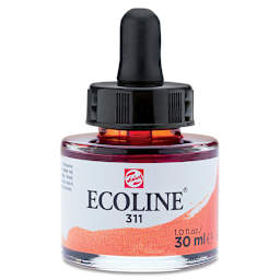 Ecoline Liquid Watercolor with Dropper - Vermilion, 30 ml jar