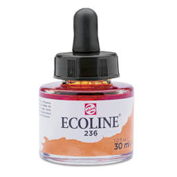 Ecoline Liquid Watercolor with Dropper - Front of 30 ml Light Orange color