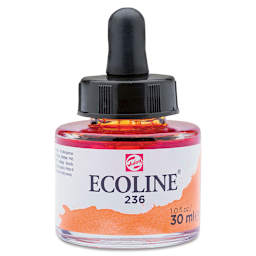 Ecoline Liquid Watercolor with Dropper - Deep Orange, 30 ml jar