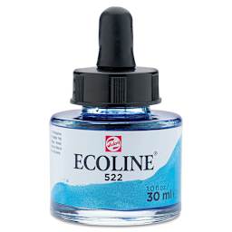 Ecoline Liquid Watercolor with Dropper - Turquoise Blue, 30 ml jar