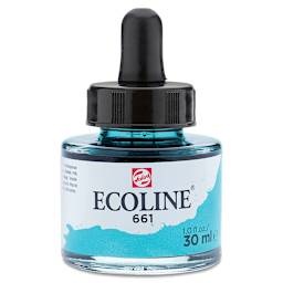 Ecoline Liquid Watercolor with Dropper - Turquoise Green, 30 ml jar