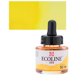Ecoline Liquid Watercolor with Dropper - Chartreuse, 30 ml jar and swatch