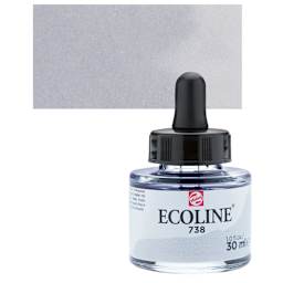 Ecoline Liquid Watercolor with Dropper - Cold Gray Light, 30 ml jar and swatch