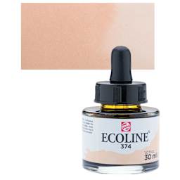 Ecoline Liquid Watercolor with Dropper - Pink Beige, 30 ml jar and swatch