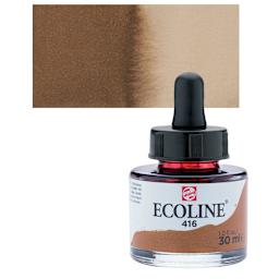 Ecoline Liquid Watercolor with Dropper - Sepia, 30 ml jar and swatch