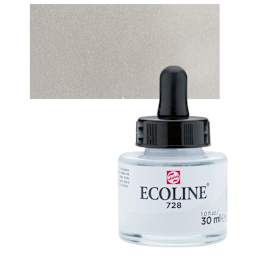 Ecoline Liquid Watercolor with Dropper - Warm Gray Light, 30 ml jar and swatch