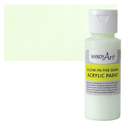 Handy Art Glow-in-the-Dark Paint - Clear - Bottle and Swatch