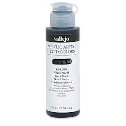 Vallejo Fluid Acrylic - Ivory Black, 100 ml