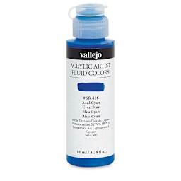 Vallejo Fluid Acrylic - Cyan Blue, 100 ml