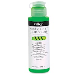 Vallejo Fluid Acrylic - Fluorescent Green, 100 ml