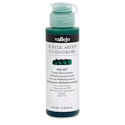 Vallejo Fluid Acrylic - Phthalocyanine Green, 100 ml