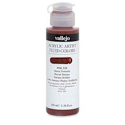 Vallejo Fluid Acrylic - Burnt Sienna, 100 ml