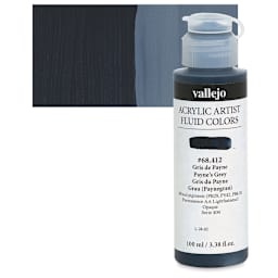 Vallejo Fluid Acrylic - Payne's Gray, 100 ml and swatch