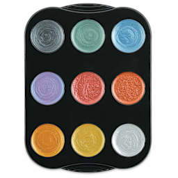 Richeson Collegiate Semi-Moist Metallic Watercolor - Set of 9 (Out of package)