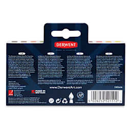 Derwent Inktense Paint Pan Set - Back view of package of Travel Set 