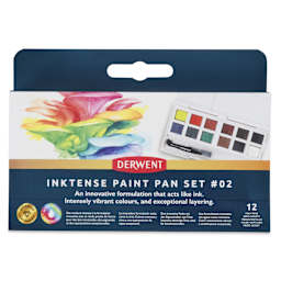 Derwent Inktense Paint Pan - Palette 02, Set of 12 front of package