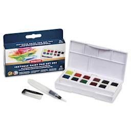 Derwent Inktense Paint Pan - Palette 02, Set of 12 with packaging