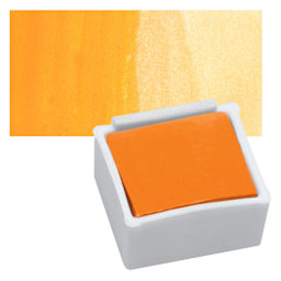 Derwent Inktense Paint Pan - Mango pan and swatch