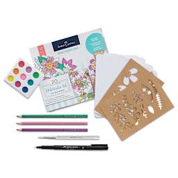 Faber-Castell Watercolor Art for Beginners Kit - Components of 20 pc set shown
