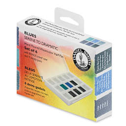 Daniel Smith Half Pan Watercolor Set - Blues: Serene to Dramatic, front cover