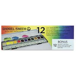 Daniel Smith Watercolor Half Pan Sets - Metal Box, Set of 12 Colors, front of package