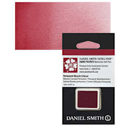 Daniel Smith Extra Fine Watercolor Half Pan - Permanent Alizarin Crimson and swatch