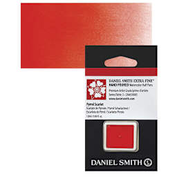 Daniel Smith Extra Fine Watercolor Half Pan - Pyrrol Scarlet and swatch