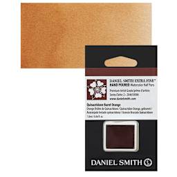Daniel Smith Extra Fine Watercolor Half Pan - Quinacridone Burnt Orange and swatch
