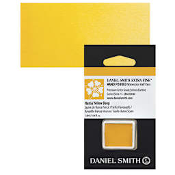 Daniel Smith Extra Fine Watercolor Half Pan - Hansa Yellow Deep and swatch