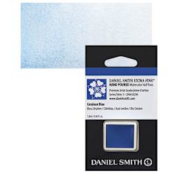 Daniel Smith Extra Fine Watercolor Half Pan - Cerulean Blue and swatch
