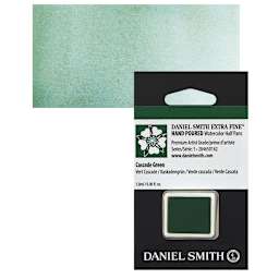 Daniel Smith Extra Fine Watercolor Half Pan - Cascade Green and swatch