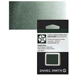 Daniel Smith Extra Fine Watercolor Half Pan - Perylene Green and swatch