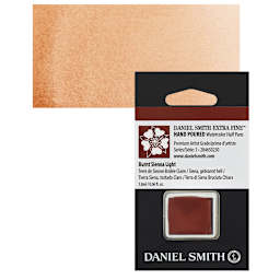 Daniel Smith Extra Fine Watercolor Half Pan - Burnt Sienna Light and swatch