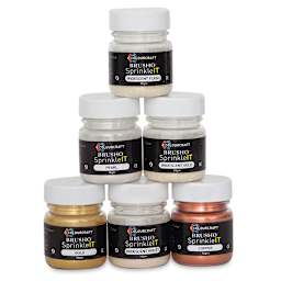 Brusho SprinkleIt Set - 6 colors in set shown stacked in pyramid