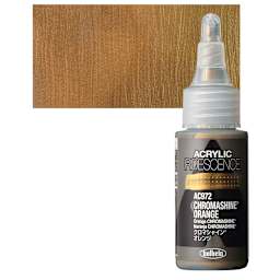 Holbein Iridescence Acrylic - Chromashine Orange, 30 ml and swatch