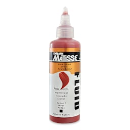 Matisse Fluid Acrylics - Front of 135 ml bottle of Red Oxide
