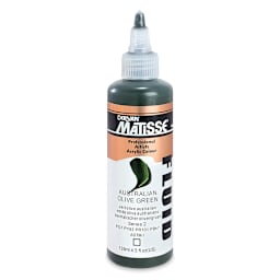 Matisse Fluid Acrylic - Australian Olive Green, 135 Ml