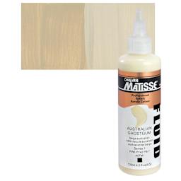Matisse Fluid Acrylic - Australian Ghost Gum, 135 ml bottle and swatch